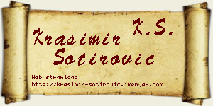 Krasimir Sotirović vizit kartica
